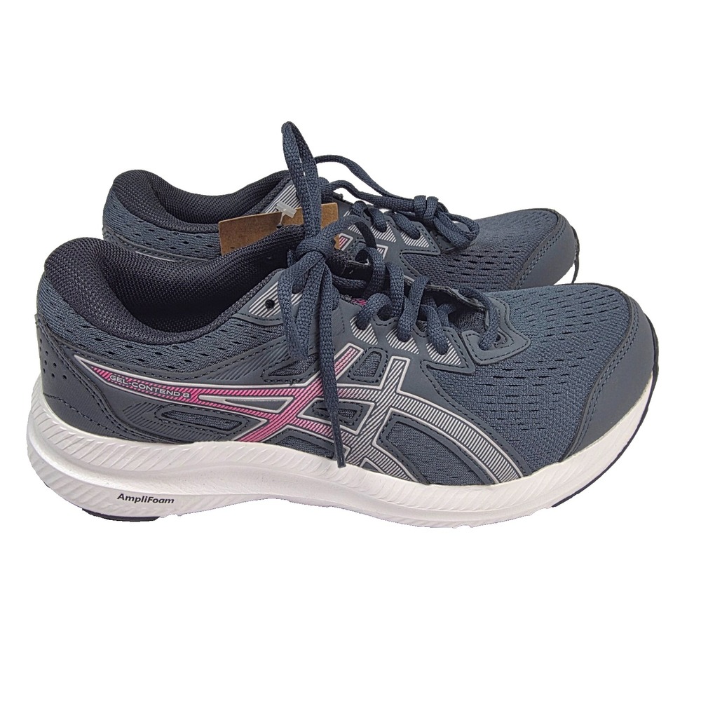 Women's Asics Blue Running Shoes Amplifoam Ortholite Size 7 1012B320 NWT